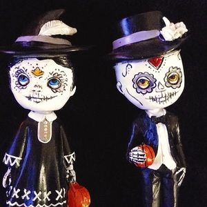 Debi Lilly Day of the Dead Wobble Bobble Couple